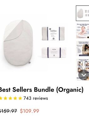 Topponcino Best Sellers Bundle - Organic Light Gray Baby Mattress Cover & Liner